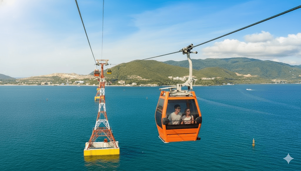The Vinpearl cable car holds the Guinness World Record as the world's longest sea-crossing cable car